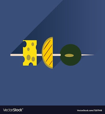 Flat with shadow Icon appetizer bright background vector image