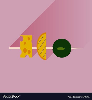 Flat with shadow Icon appetizer on bright vector image