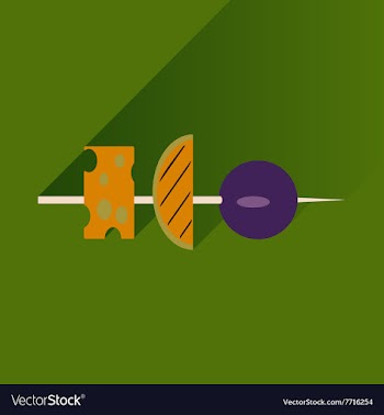 Flat with shadow Icon appetizer on bright vector image