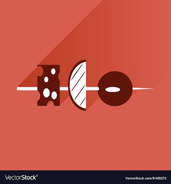 Flat with shadow Icon appetizer on bright vector image