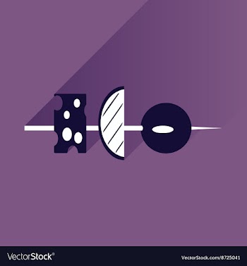 Flat with shadow Icon appetizer on bright vector image