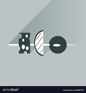 Flat with shadow Icon appetizer on bright vector image