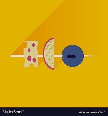 Flat with shadow Icon appetizer on bright vector image