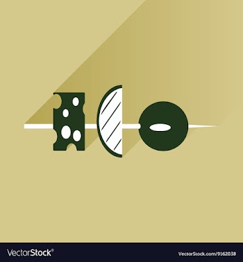 Flat with shadow Icon appetizer on bright vector image