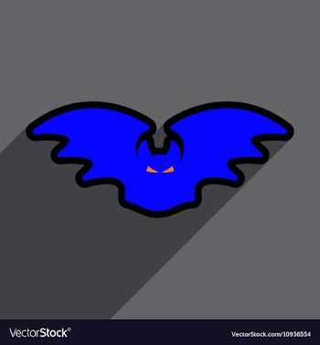 Flat with shadow Icon bat on bright backgrounds vector image
