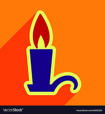 Flat with shadow Icon candlestick bright vector image