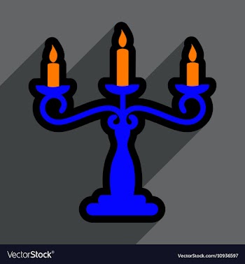 Flat with shadow Icon candlestick bright vector image