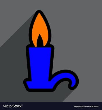 Flat with shadow Icon candlestick bright vector image