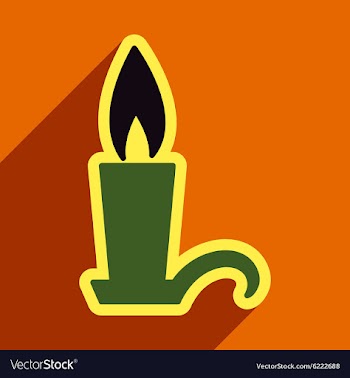 Flat with shadow Icon candlestick bright vector image