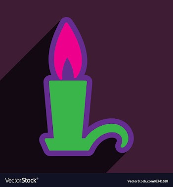 Flat with shadow Icon candlestick bright vector image