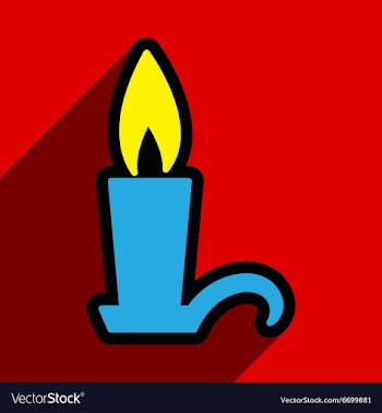 Flat with shadow Icon candlestick bright vector image