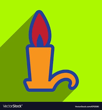 Flat with shadow Icon candlestick bright vector image