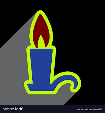 Flat with shadow Icon candlestick bright vector image