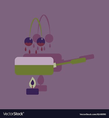 Flat with shadow Icon cherry chocolate fondue vector image