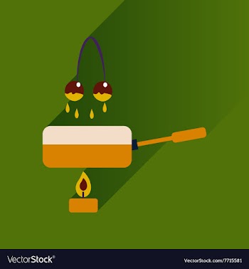 Flat with shadow Icon cherry chocolate fondue vector image