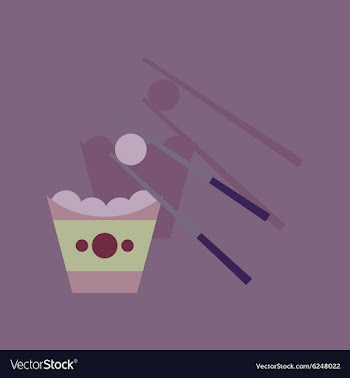 Flat with shadow Icon Chinese cheese balls vector image
