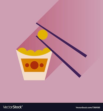 Flat with shadow Icon Chinese cheese balls vector image