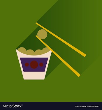 Flat with shadow Icon Chinese cheese balls vector image
