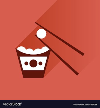 Flat with shadow Icon Chinese cheese balls vector image