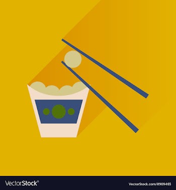 Flat with shadow Icon Chinese cheese balls vector image