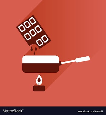 Flat with shadow Icon chocolate fondue on bright vector image