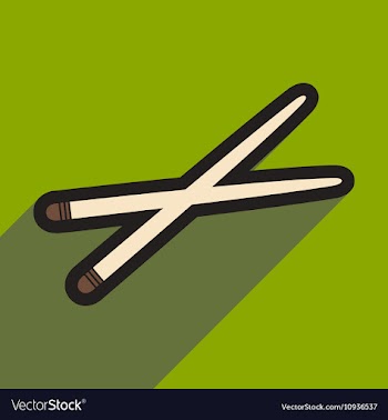 Flat with shadow icon chopsticks stylish vector image