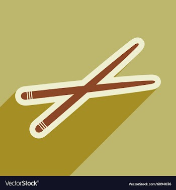 Flat with shadow icon chopsticks stylish vector image