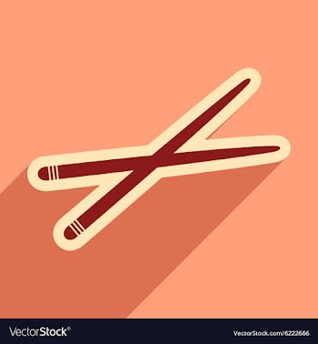 Flat with shadow icon chopsticks stylish vector image