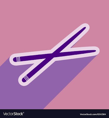 Flat with shadow icon chopsticks stylish vector image