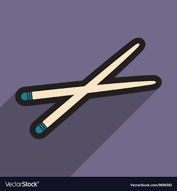 Flat with shadow icon chopsticks stylish vector image