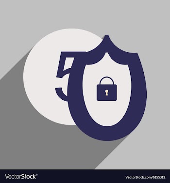 Flat with shadow icon Coin and Shield vector image