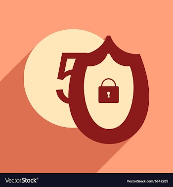 Flat with shadow icon Coin and Shield vector image