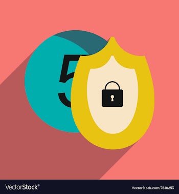 Flat with shadow icon Coin and Shield vector image