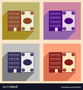 Flat with shadow icon concept House and bill vector image