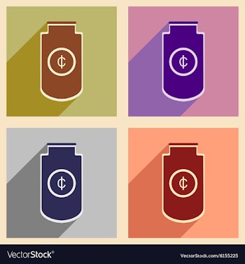 Flat with shadow icon concept stylish purse for vector image