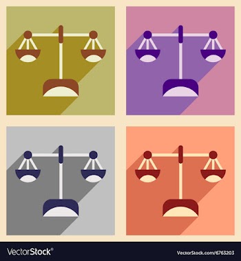 Flat with shadow icon concept stylish scales on vector image