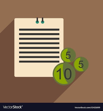 Flat with shadow icon contract and coins vector image