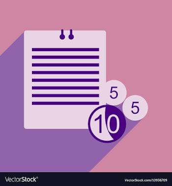 Flat with shadow icon contract and coins vector image