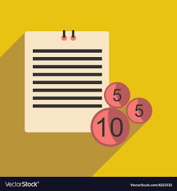 Flat with shadow icon contract and coins vector image