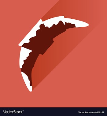 Flat with shadow Icon croissant chocolate on vector image