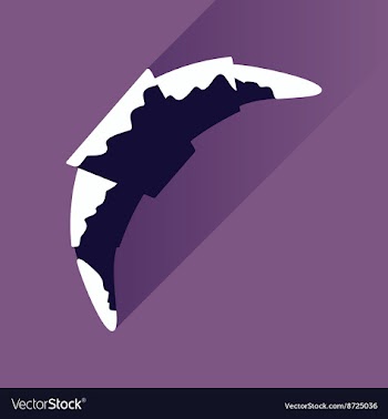 Flat with shadow Icon croissant chocolate on vector image