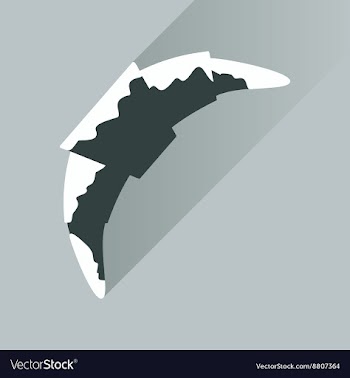 Flat with shadow Icon croissant chocolate on vector image