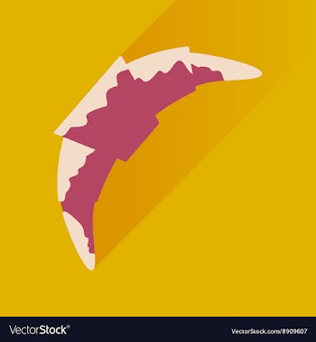 Flat with shadow Icon croissant chocolate on vector image