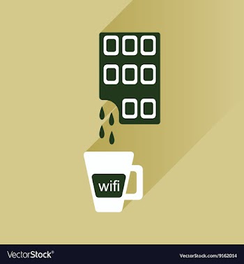 Flat with shadow Icon cup of coffee and chocolate vector image