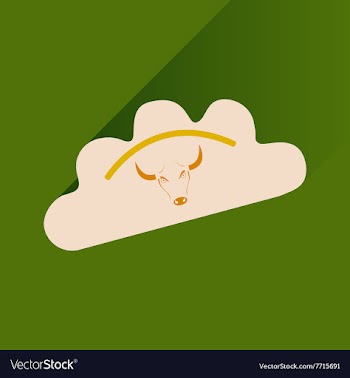 Flat with shadow Icon dumplings and beef vector image