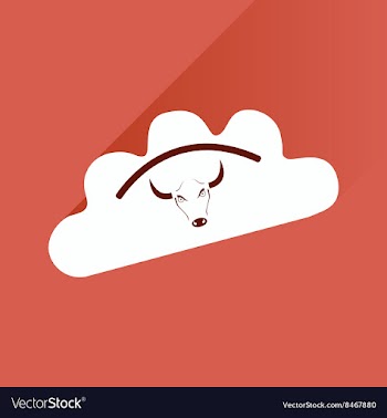 Flat with shadow Icon dumplings and beef vector image