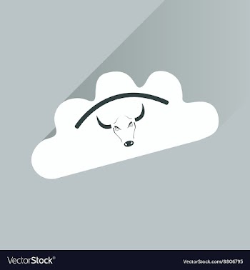 Flat with shadow Icon dumplings and beef vector image