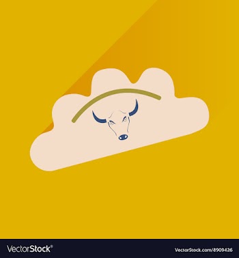 Flat with shadow Icon dumplings and beef vector image