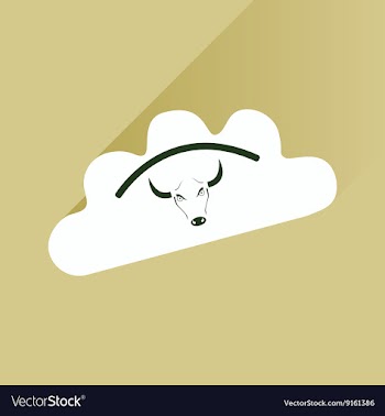 Flat with shadow Icon dumplings and beef vector image