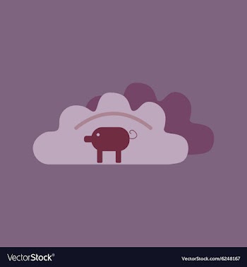 Flat with shadow Icon dumplings and pork vector image